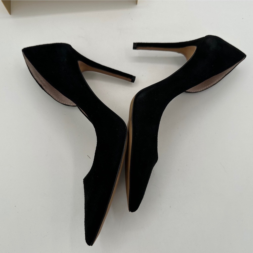 INC INTERNATIONAL CONCEPTS Black Suede D'Orsay Kenjay Pointed Toe Pumps 7 - Picture 7 of 12